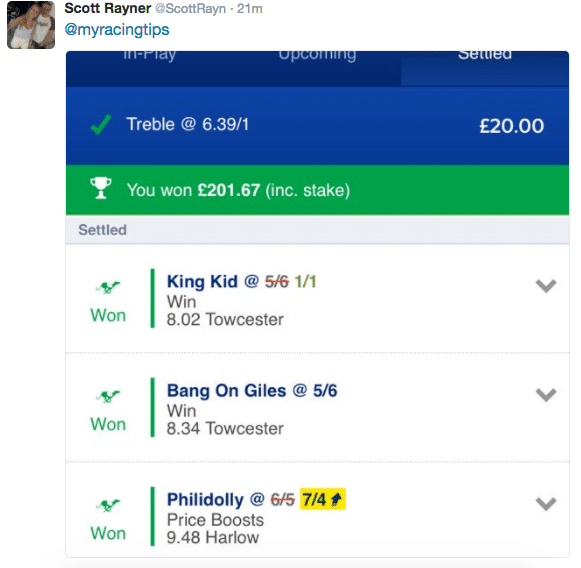 £139 & £89 Acca's Smashed On Tuesday