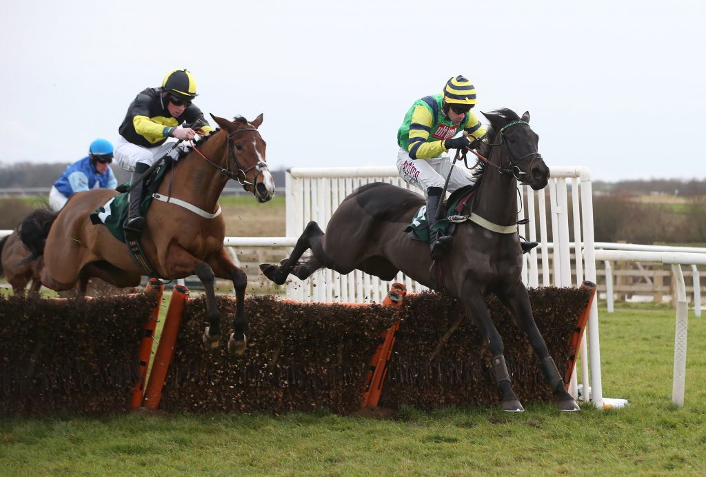 Giveaway Glance jumping the last hurdle at Catterick