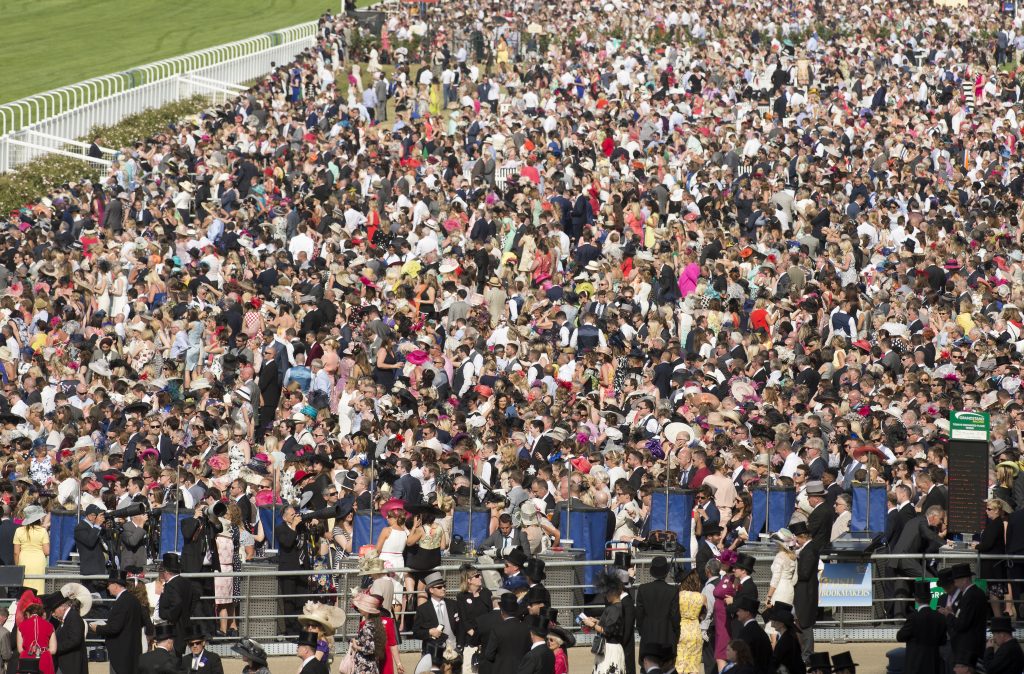 A packed Ascot crowd for Ladies Day.