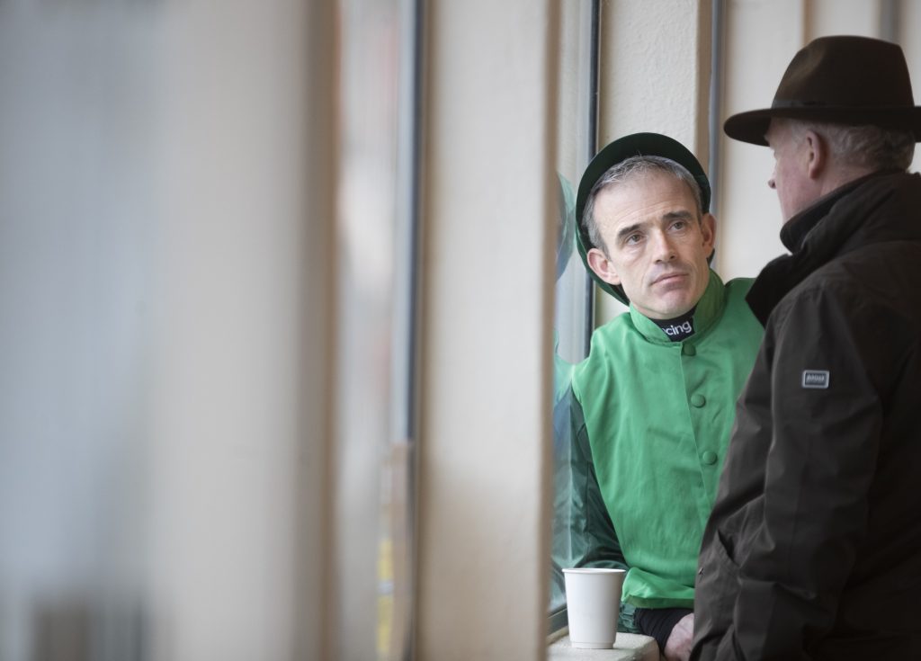Ruby Walsh talking to Willie Mullins