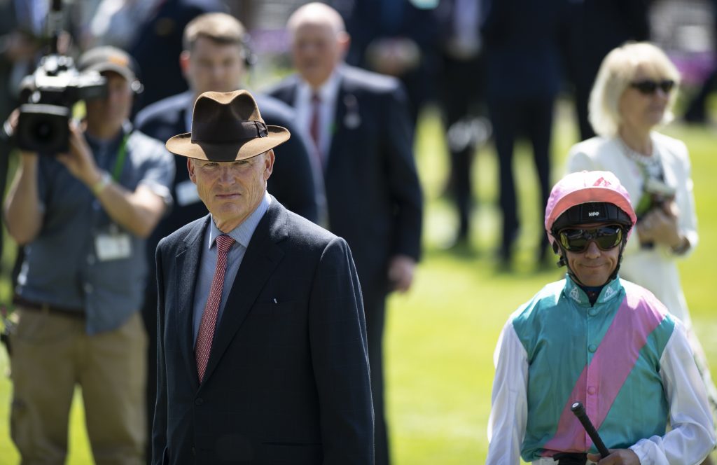 John Gosden and Frankie Dettori at York on day one of the Dante Meeting