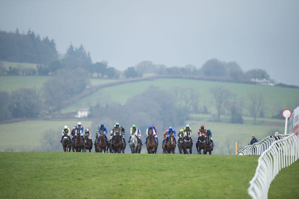 Runners set off in the Welsh Grand National at Chepstow