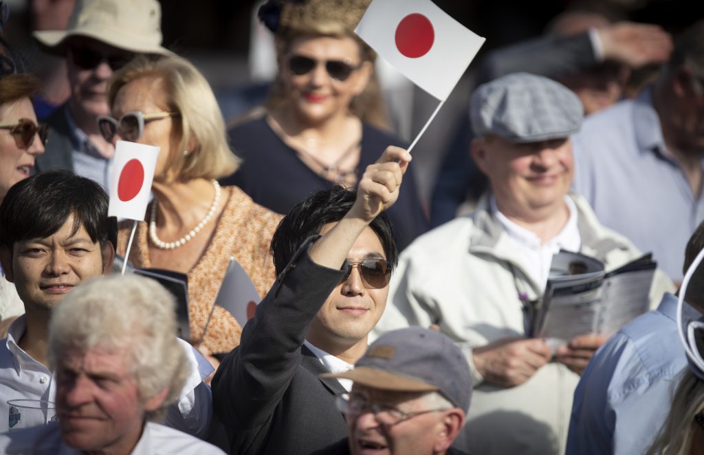 Japanese fans at Leopardstown
