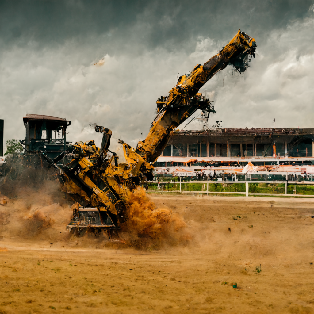 All Weather Track Bulldozed create by AI